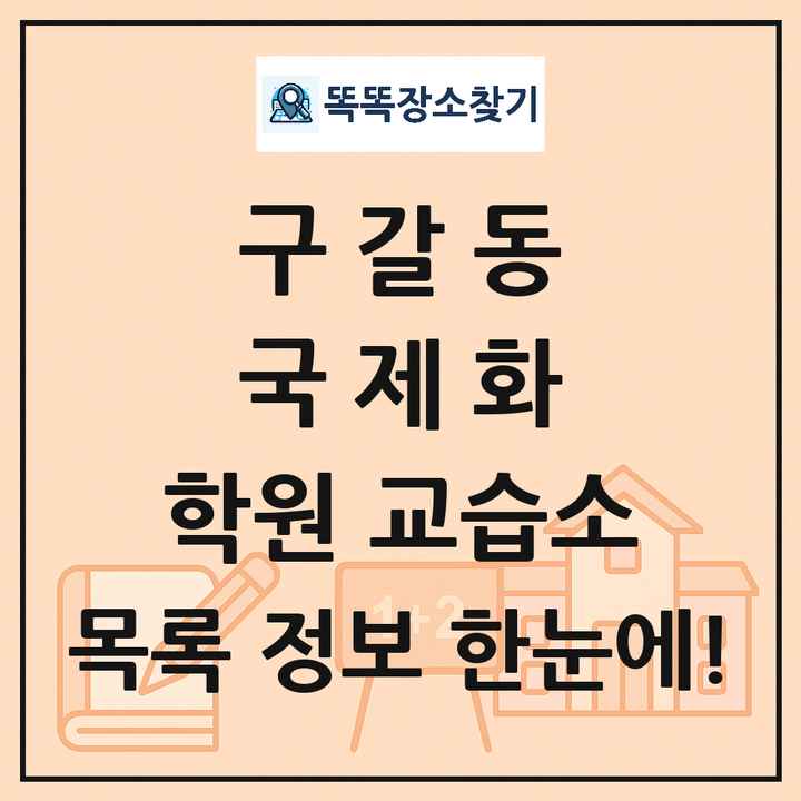 구갈동 국제화 학원 교습소 목록 및 정보