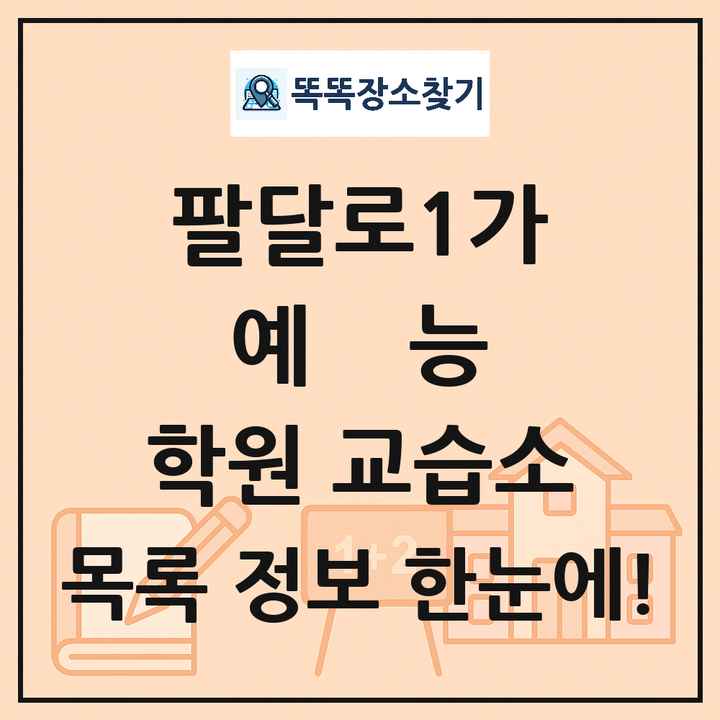 팔달로1가 예능 학원 교습소 목록 및 정보