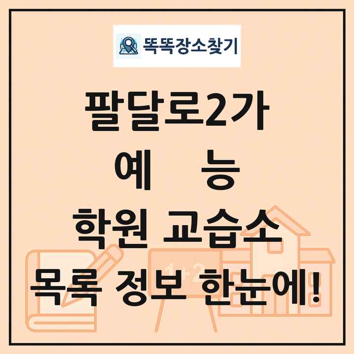 팔달로2가 예능 학원 교습소 목록 및 정보