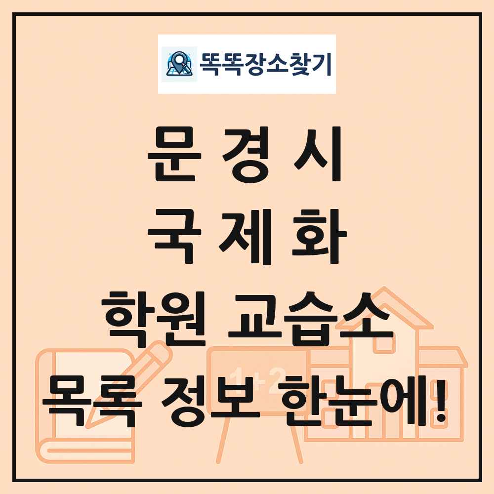 문경시 국제화 학원 교습소 목록 및 정보