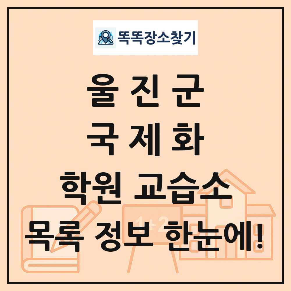 울진군 국제화 학원 교습소 목록 및 정보
