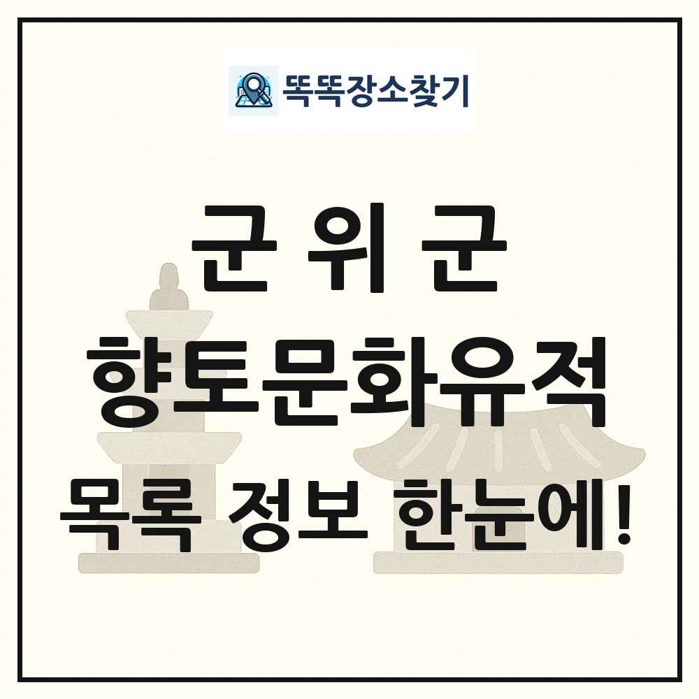 군위군 향토문화유적 목록 및 정보