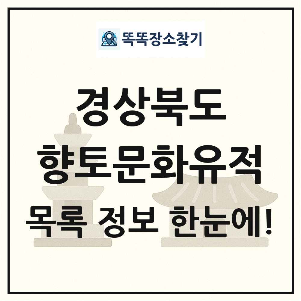 경상북도 향토문화유적 목록 및 정보