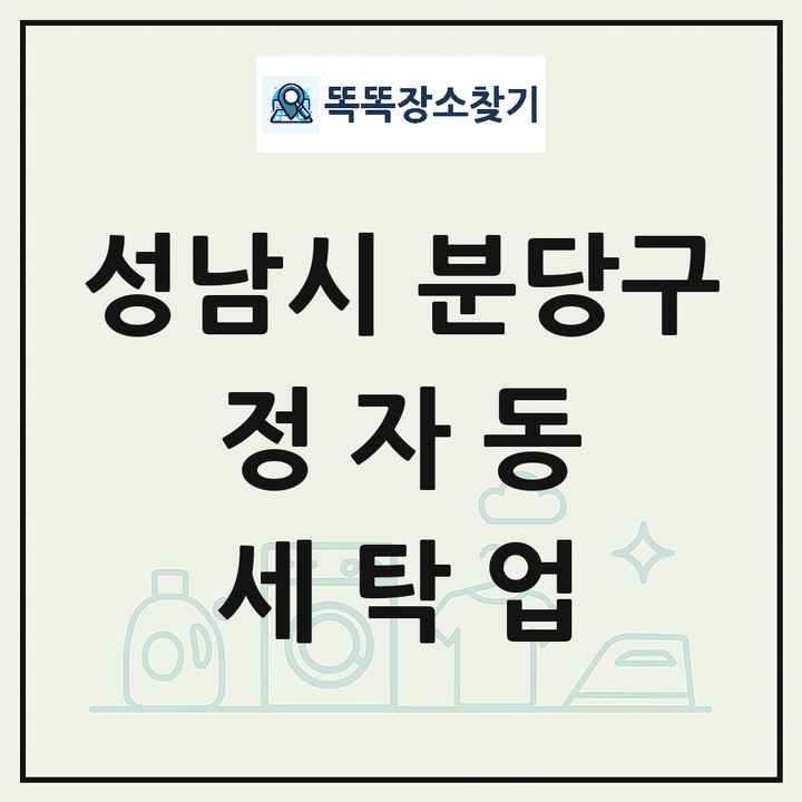 경기도 성남시 분당구 정자동 세탁소 빨래방 세탁업 목록 및 상세정보 썸네일