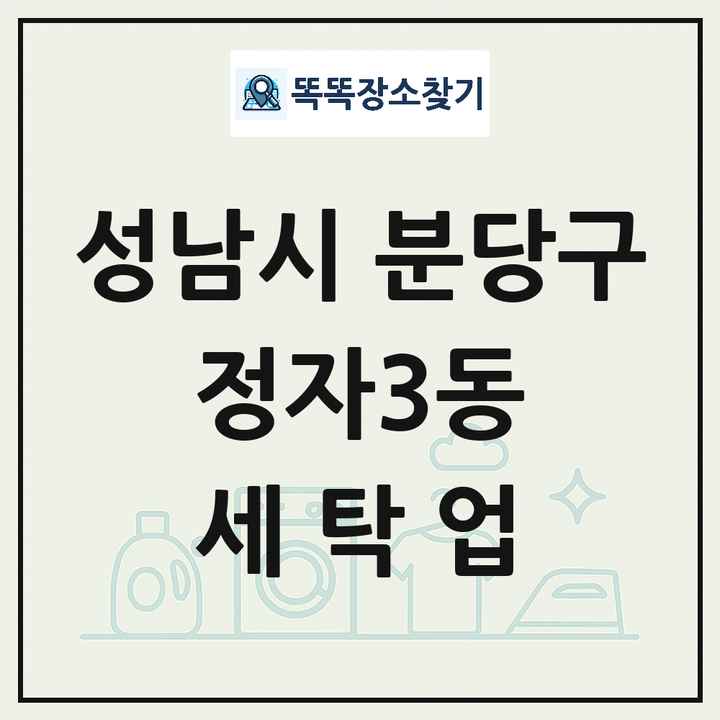 경기도 성남시 분당구 정자3동 세탁소 빨래방 세탁업 목록 및 상세정보 썸네일
