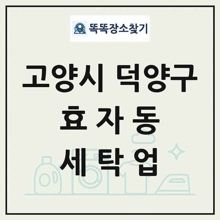 경기도 고양시 덕양구 효자동 세탁소 빨래방 세탁업 목록 및 상세정보 썸네일