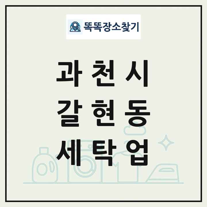 경기도 과천시 갈현동 세탁소 빨래방 세탁업 목록 및 상세정보 썸네일