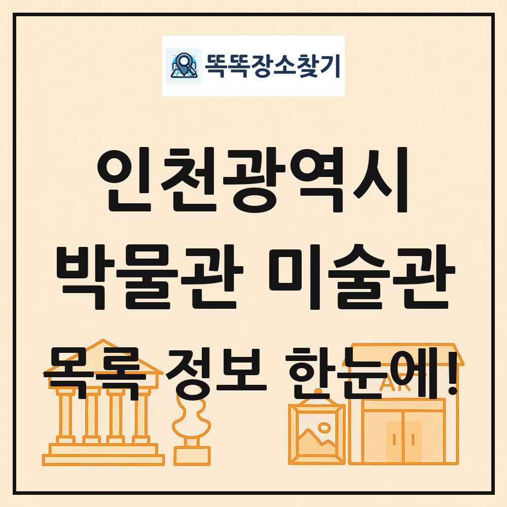 인천광역시 박물관 미술관 목록 및 정보
