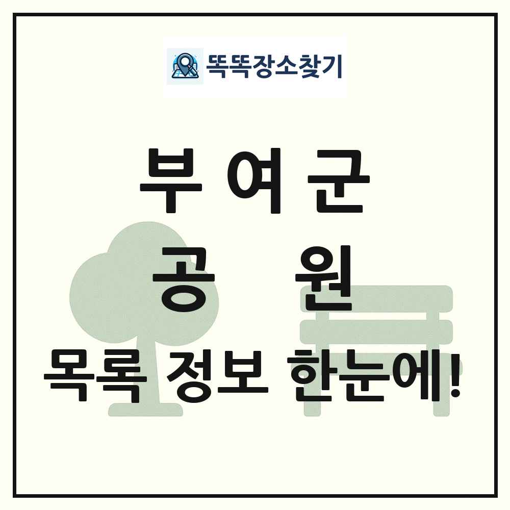 부여군 공원 목록 및 정보
