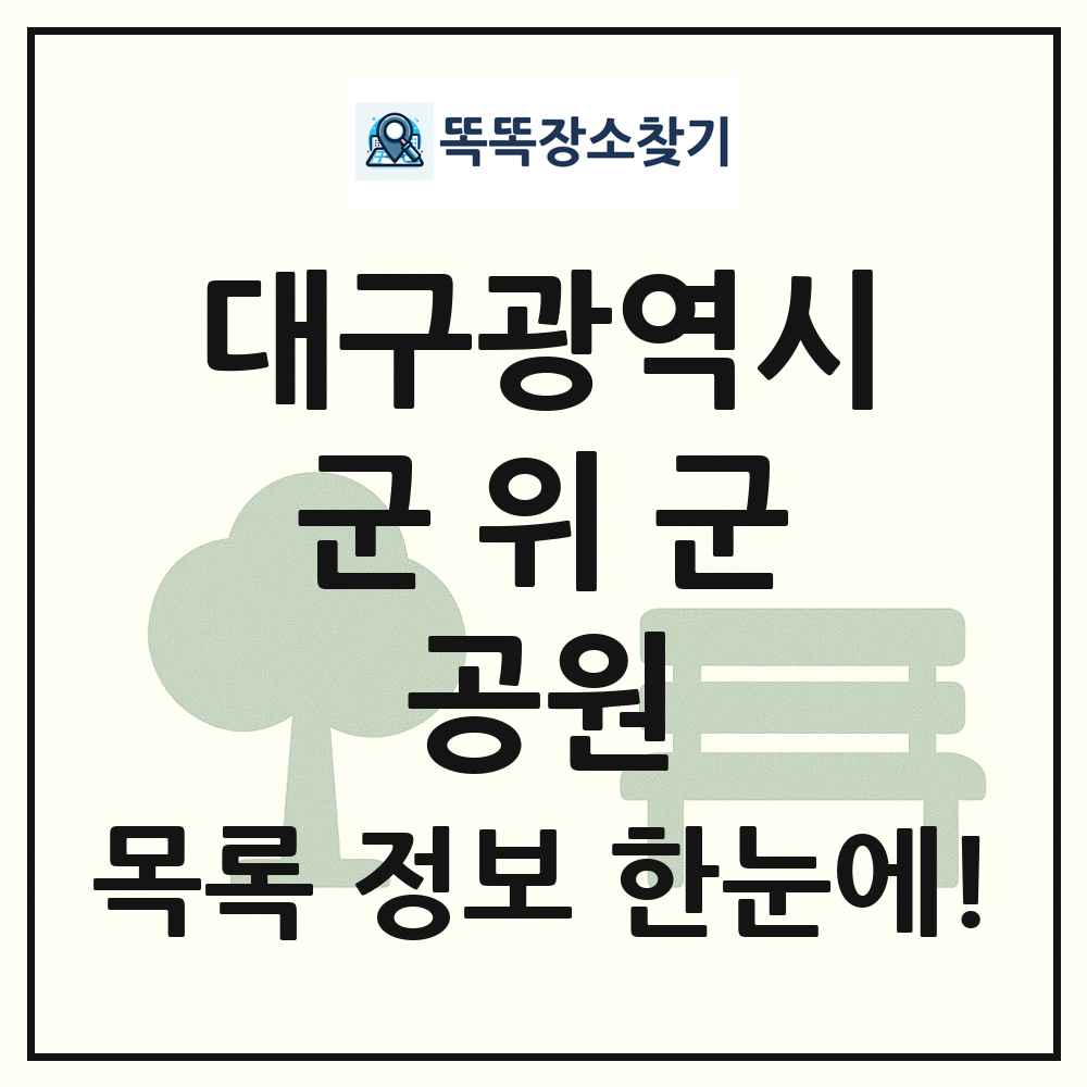 군위군 어린이공원 목록 및 정보