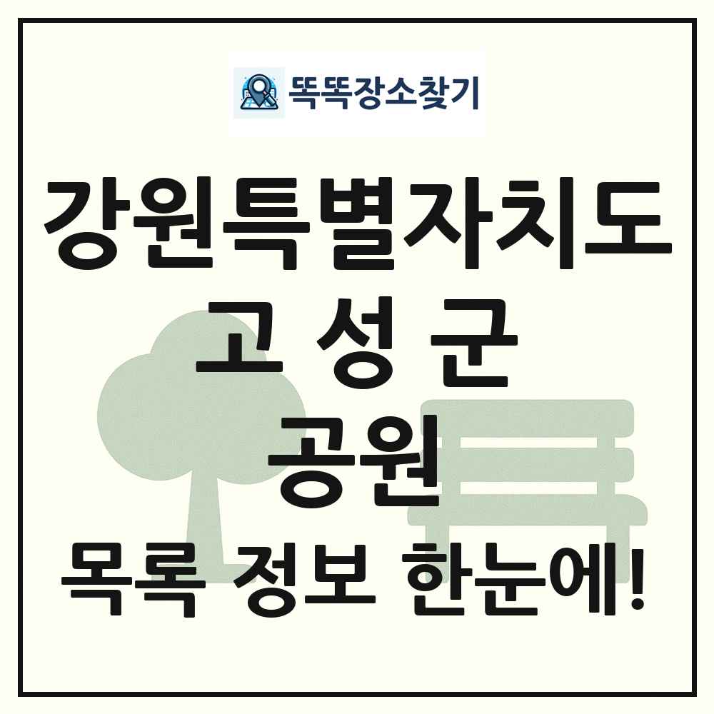 고성군 기타공원 목록 및 정보