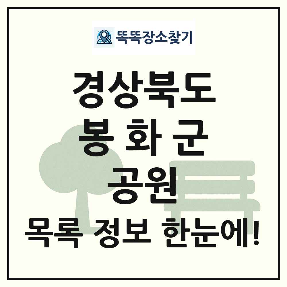 봉화군 근린공원 목록 및 정보