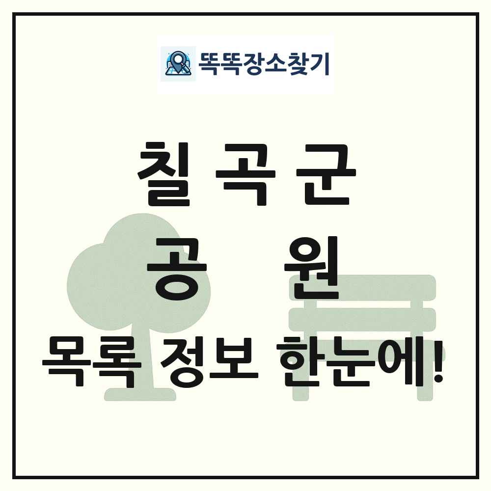 칠곡군 공원 목록 및 정보
