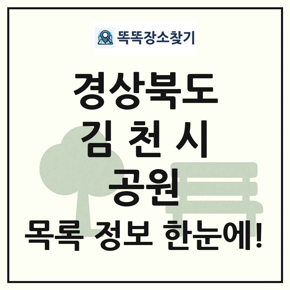 김천시 근린공원 목록 및 정보