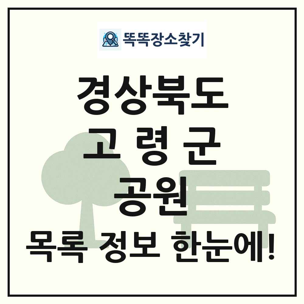 고령군 소공원 목록 및 정보