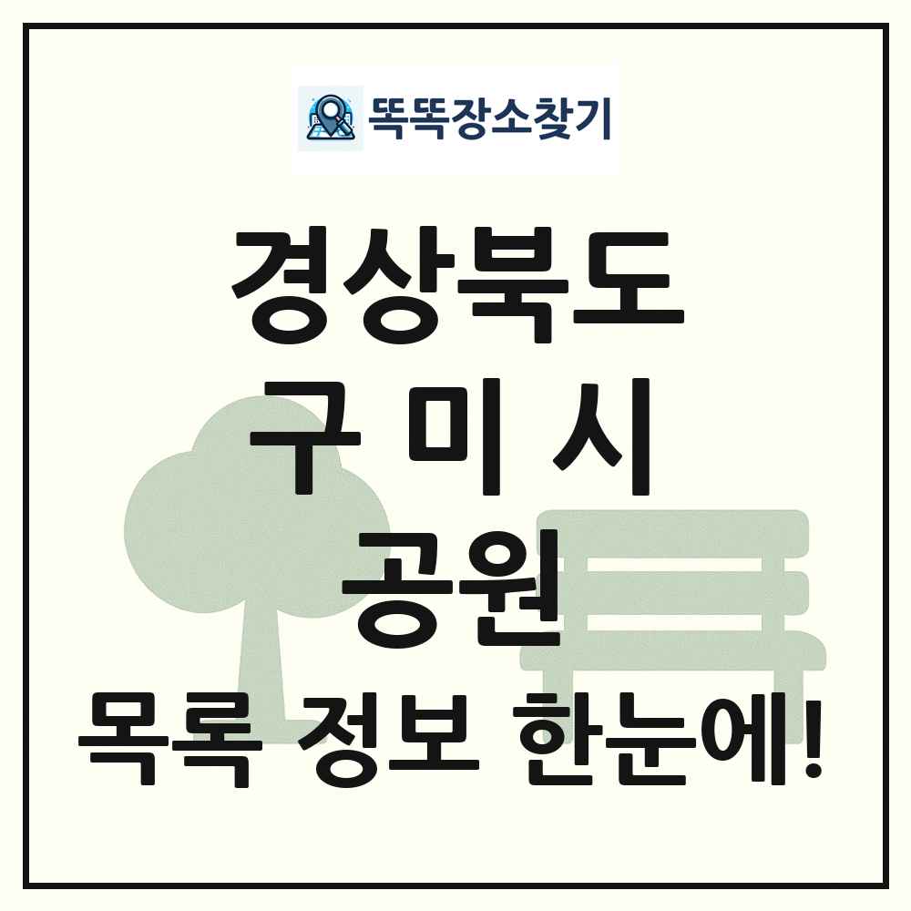 구미시 소공원 목록 및 정보