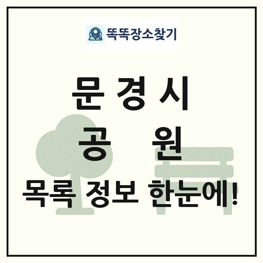 문경시 공원 목록 및 정보