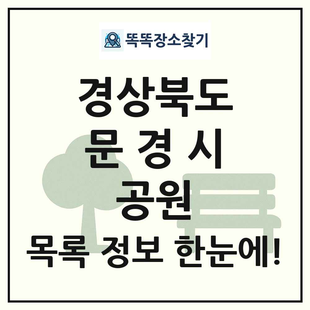 문경시 소공원 목록 및 정보