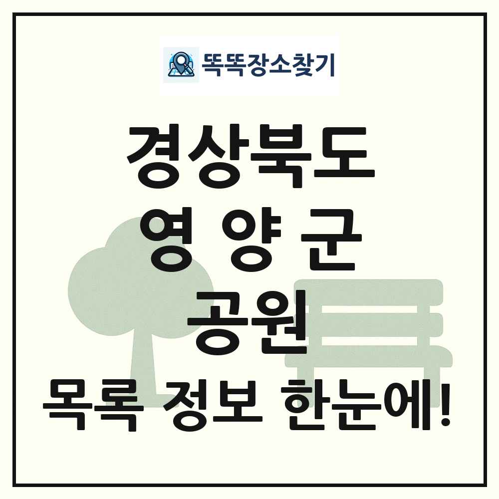 영양군 근린공원 목록 및 정보