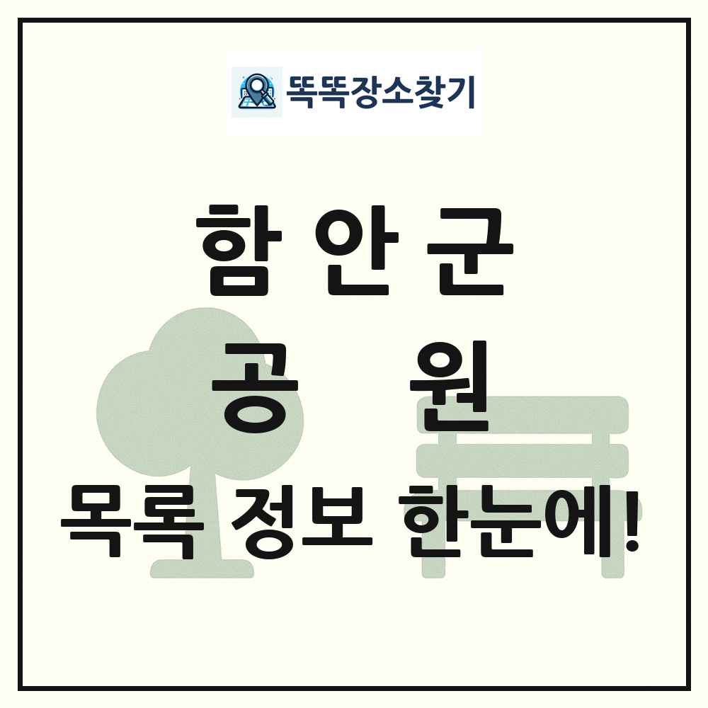 함안군 공원 목록 및 정보