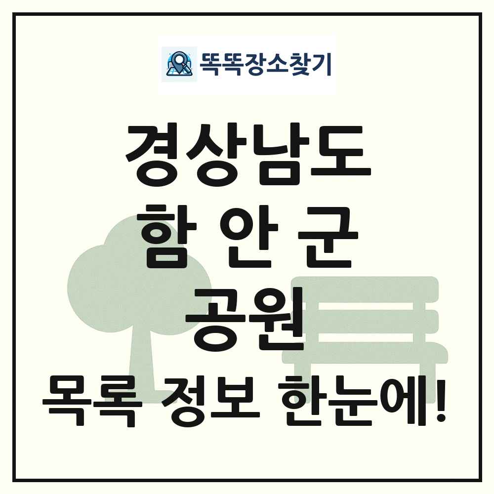 함안군 소공원 목록 및 정보