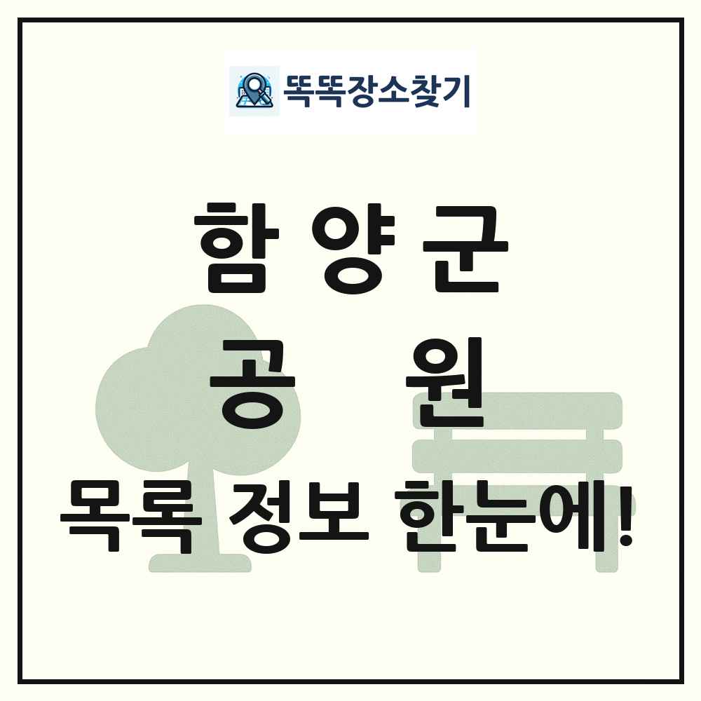 함양군 공원 목록 및 정보