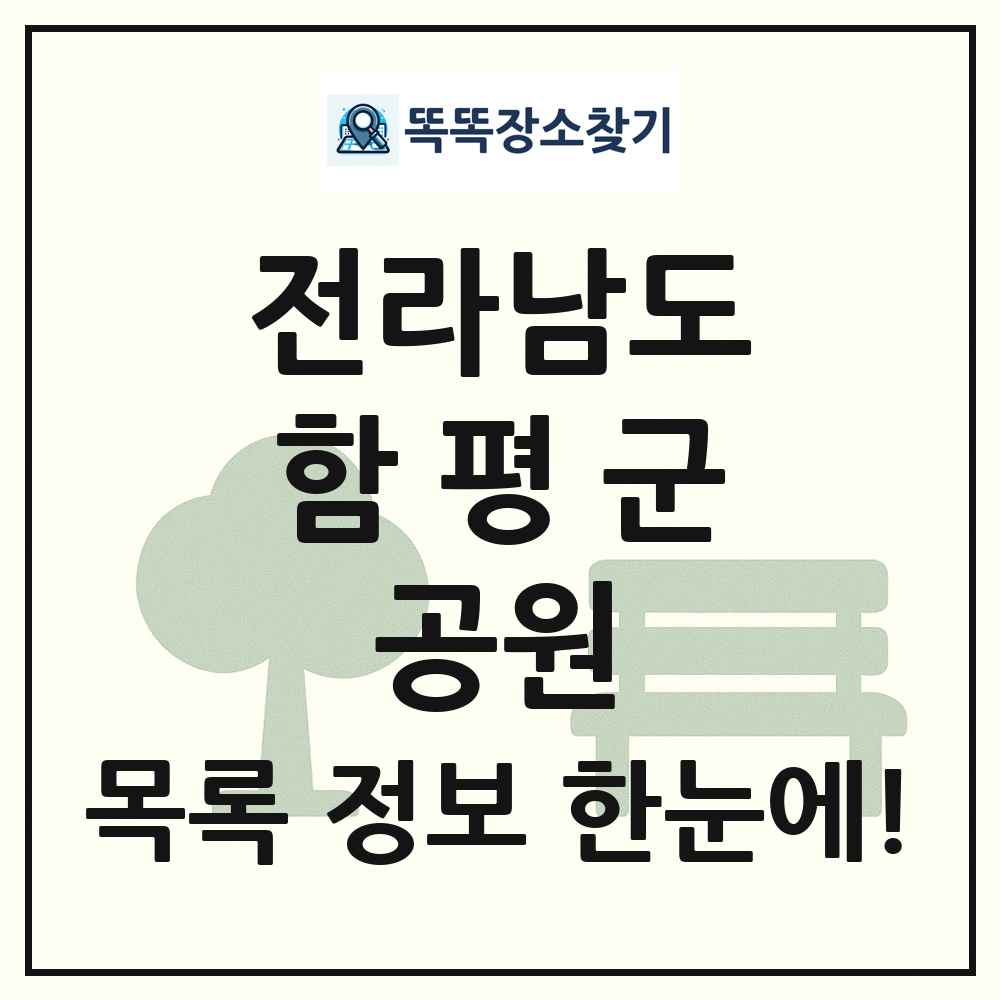 함평군 수변공원 목록 및 정보