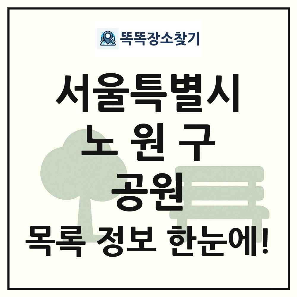 노원구 근린공원 목록 및 정보