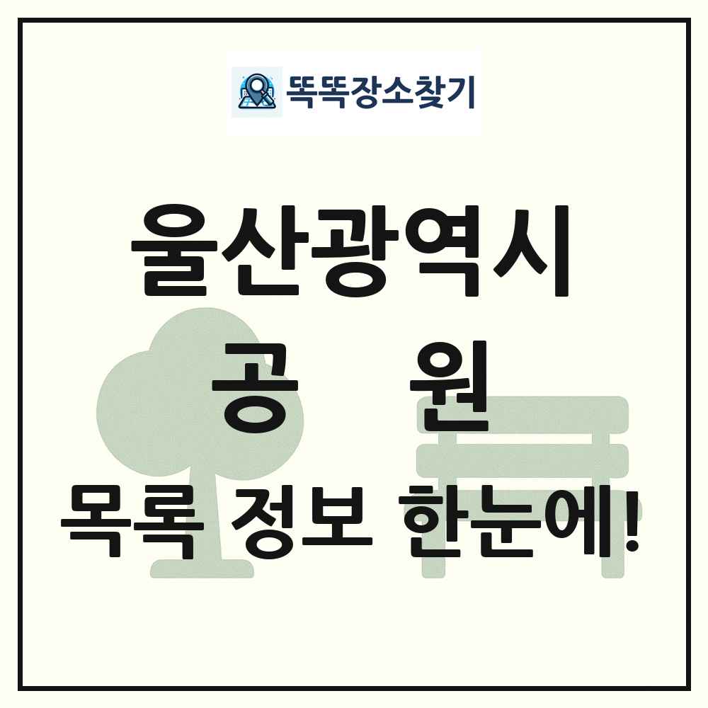 울산광역시 공원 목록 및 정보