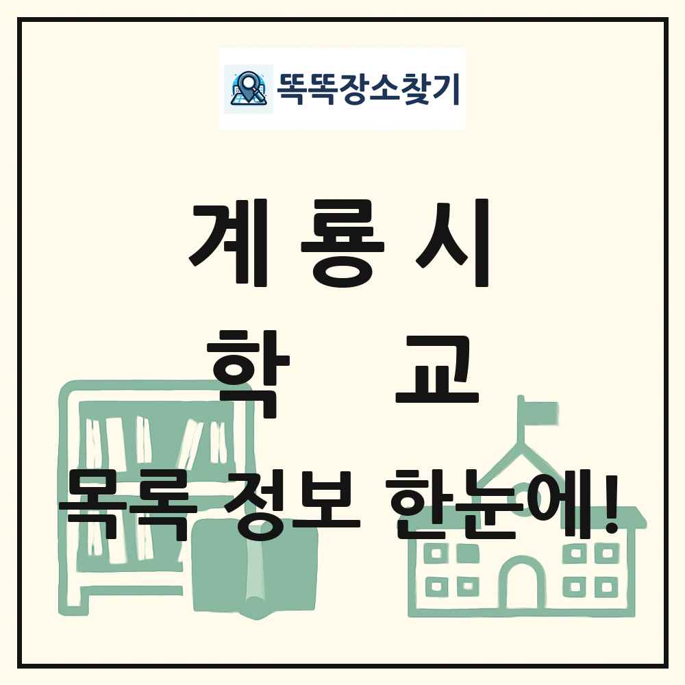 계룡시 초등학교 중학교 고등학교 목록 및 정보