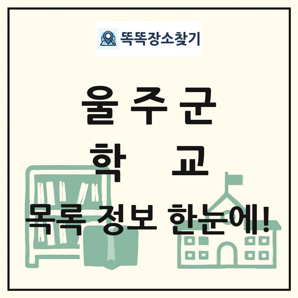 울주군 초등학교 중학교 고등학교 목록 및 정보