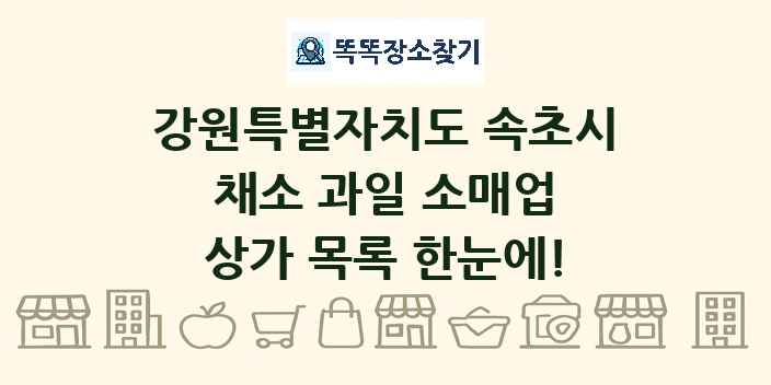 강원특별자치도 속초시 채소 과일 소매업 상가 목록 및 정보