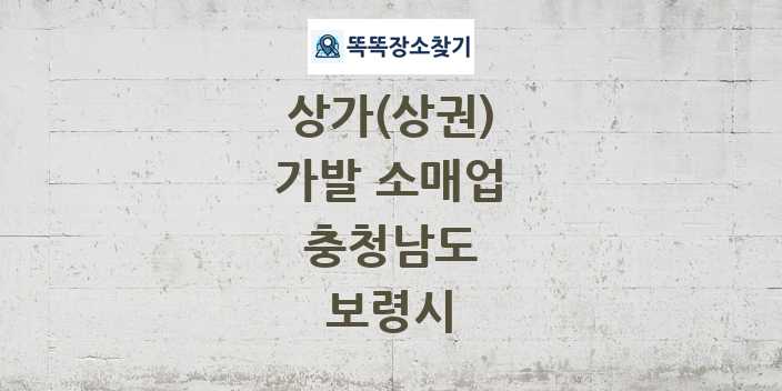 충청남도 보령시 가발 소매업 상가 목록 및 정보