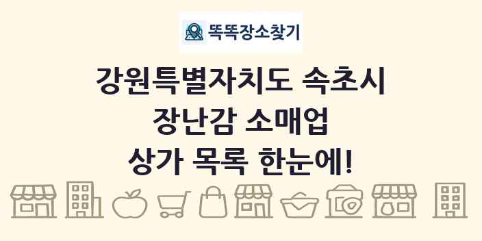 강원특별자치도 속초시 장난감 소매업 상가 목록 및 정보