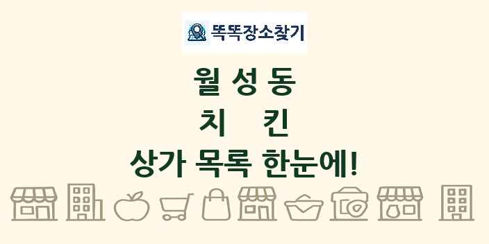 월성동 치킨 상가 목록 및 정보