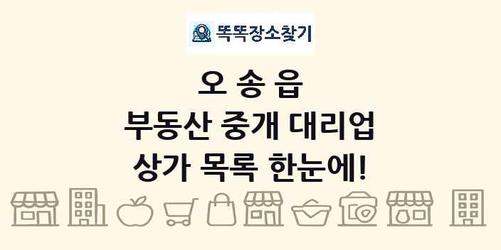 오송읍 부동산 중개 대리업 상가 목록 및 정보