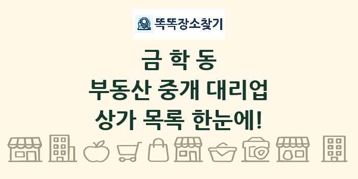 금학동 부동산 중개 대리업 상가 목록 및 정보