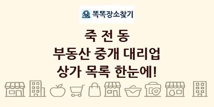 죽전동 부동산 중개 대리업 상가 목록 및 정보