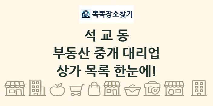 석교동 부동산 중개 대리업 상가 목록 및 정보