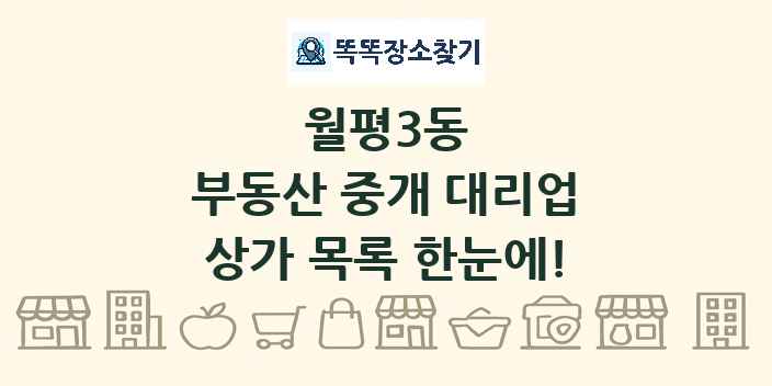월평3동 부동산 중개 대리업 상가 목록 및 정보