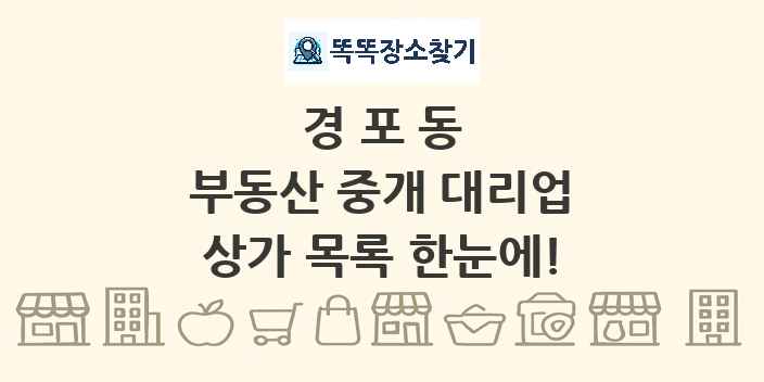 경포동 부동산 중개 대리업 상가 목록 및 정보