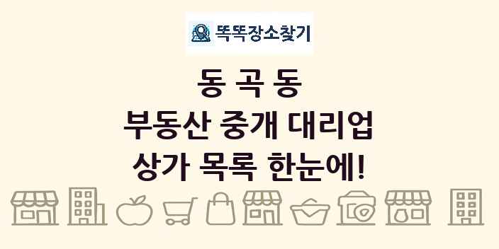 동곡동 부동산 중개 대리업 상가 목록 및 정보