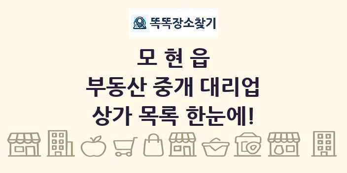 모현읍 부동산 중개 대리업 상가 목록 및 정보