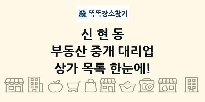 신현동 부동산 중개 대리업 상가 목록 및 정보