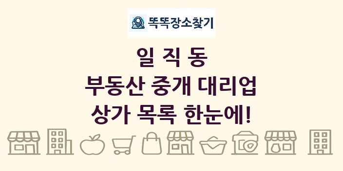 일직동 부동산 중개 대리업 상가 목록 및 정보
