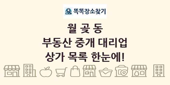 월곶동 부동산 중개 대리업 상가 목록 및 정보