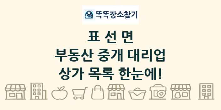 표선면 부동산 중개 대리업 상가 목록 및 정보