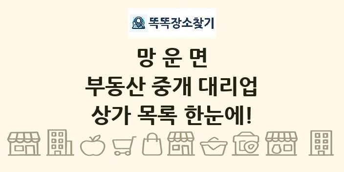 망운면 부동산 중개 대리업 상가 목록 및 정보