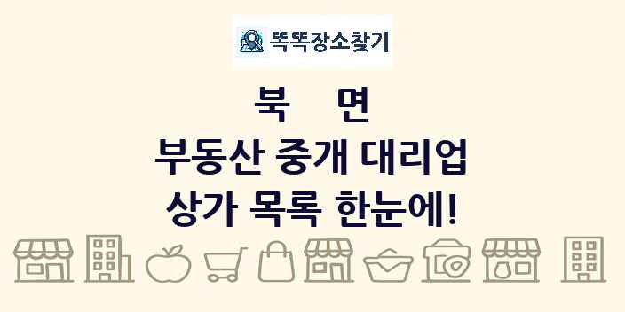 북면 부동산 중개 대리업 상가 목록 및 정보
