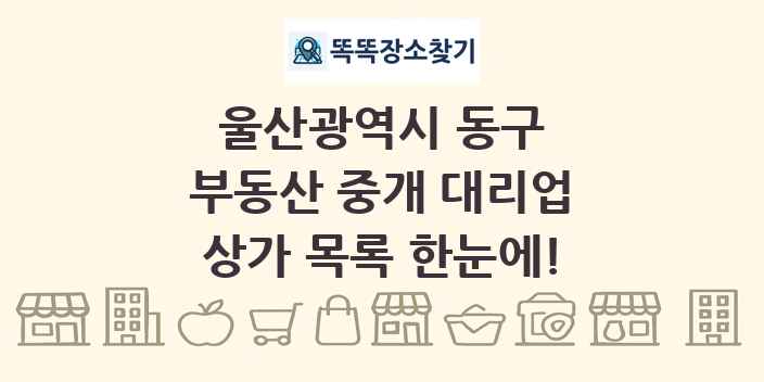 울산광역시 동구 부동산 중개 대리업 상가 목록 및 정보